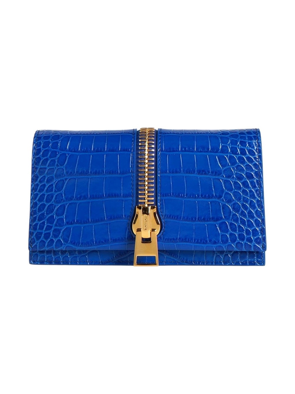 Tom Ford Mini embossed leather blue bag